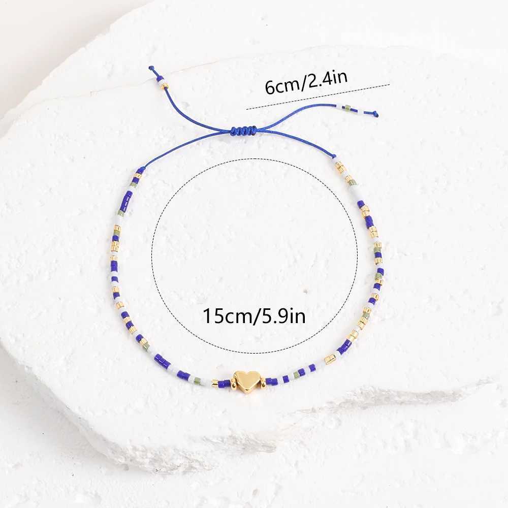 Minimalist Miyuki Bead Jewelry Dainty Heart Bracelets For Women Multicolor Colorful Boho Fashion Love Charm Friendship W250526