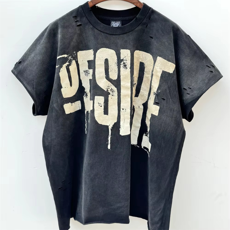 Washed TEE Hand Vest T-Shirts Men Women High Quality T Shirt