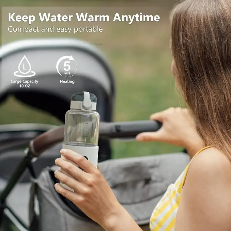 Portable Electric Baby Bottle Warmer USB Rechargeable 5200mAh15000mAh Soak Formula Milk Instant Wireless Heater Travel 250527