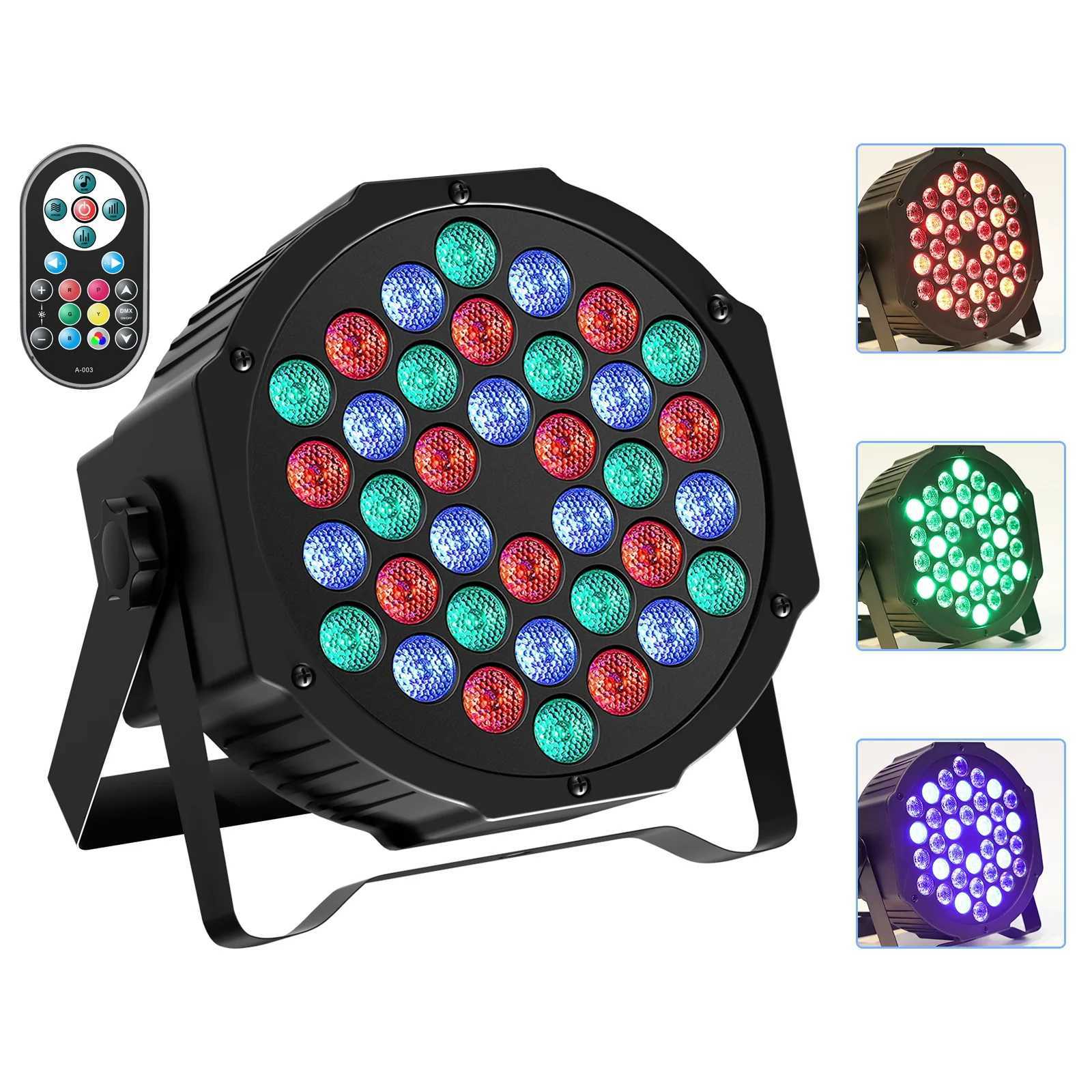 Fieryzeal 2PCS/4PCS LED Par Light RGBW DMX Stage Flat Par Lighting Effect DJ Disco Party Bar Wedding Birthday Show Lights XJ250527