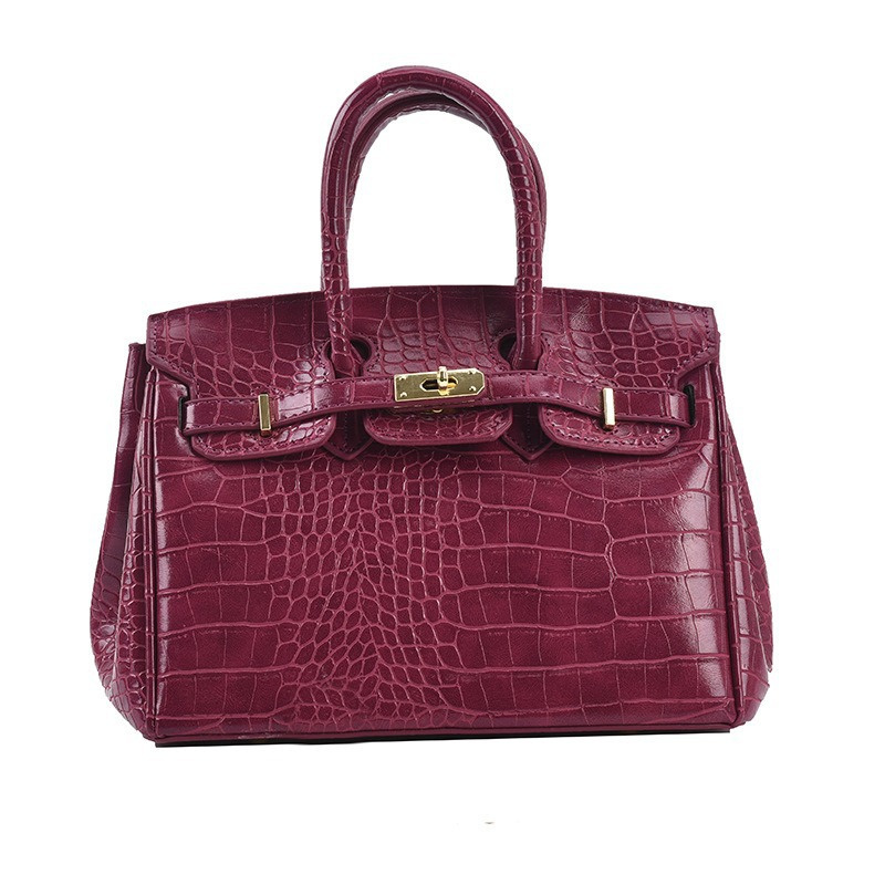 Free Shipping 2025 Designer Bag 2025 New Fashionable Premium Texture Crocodile Pattern Large Capacity Handheld Shoulder Bag