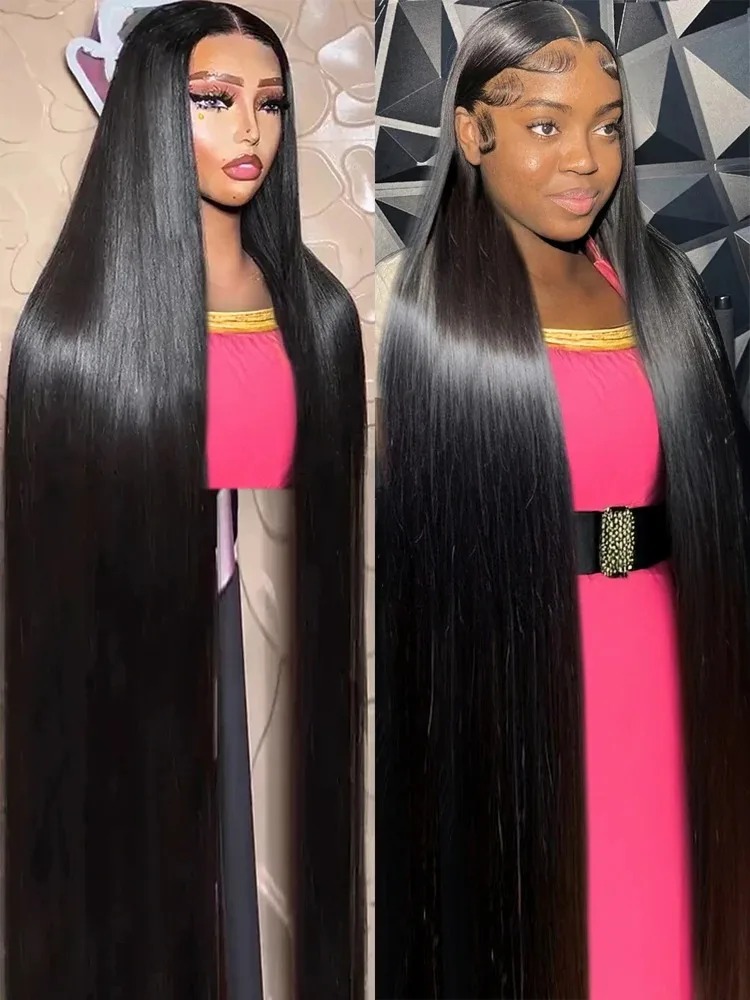 Straight Lace Front Wigs Human Hair Brazilian 13x4 Straight HD Lace Frontal Wig Glueless Bone Straight Wig Synthetic For Women
