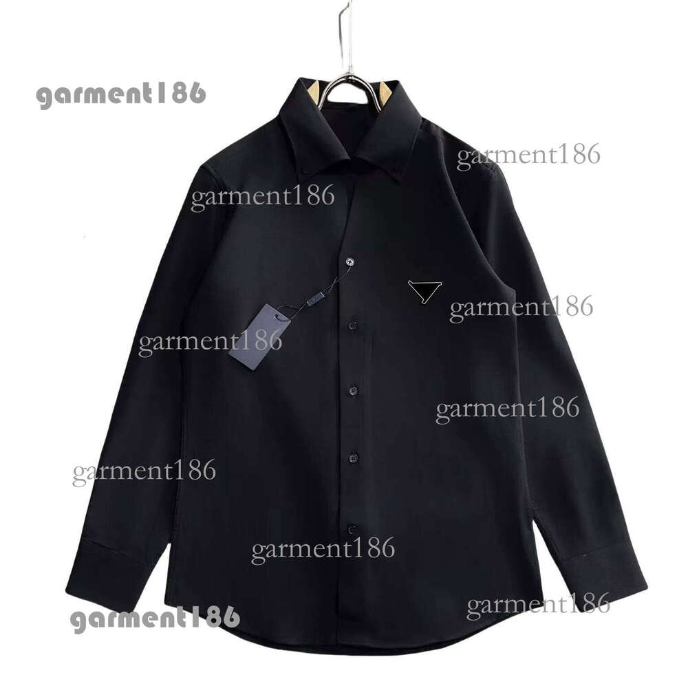 Designer men's shirt classic men's long sleeved T-shirt men's polo shirt men's business casual shirt luxurious fabric simple style