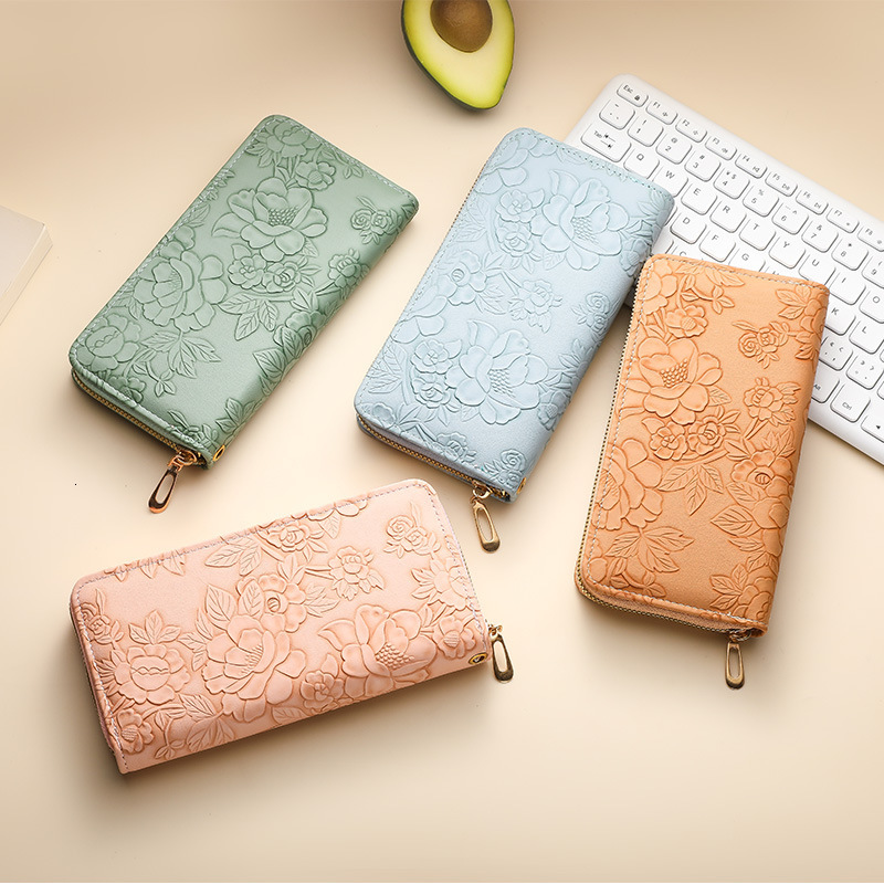 Women s long wallet Korean fashion handbag coin fashion wallet zipper multifunctional fashion women s phone bag designer men s wallet