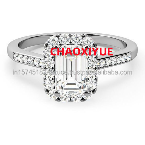 Fashion Design Mossanite Ring Fine Jewelry Sterling Silver Hip Hop Ring for Men Women VVS Moissanite Diamond Cuban Ring