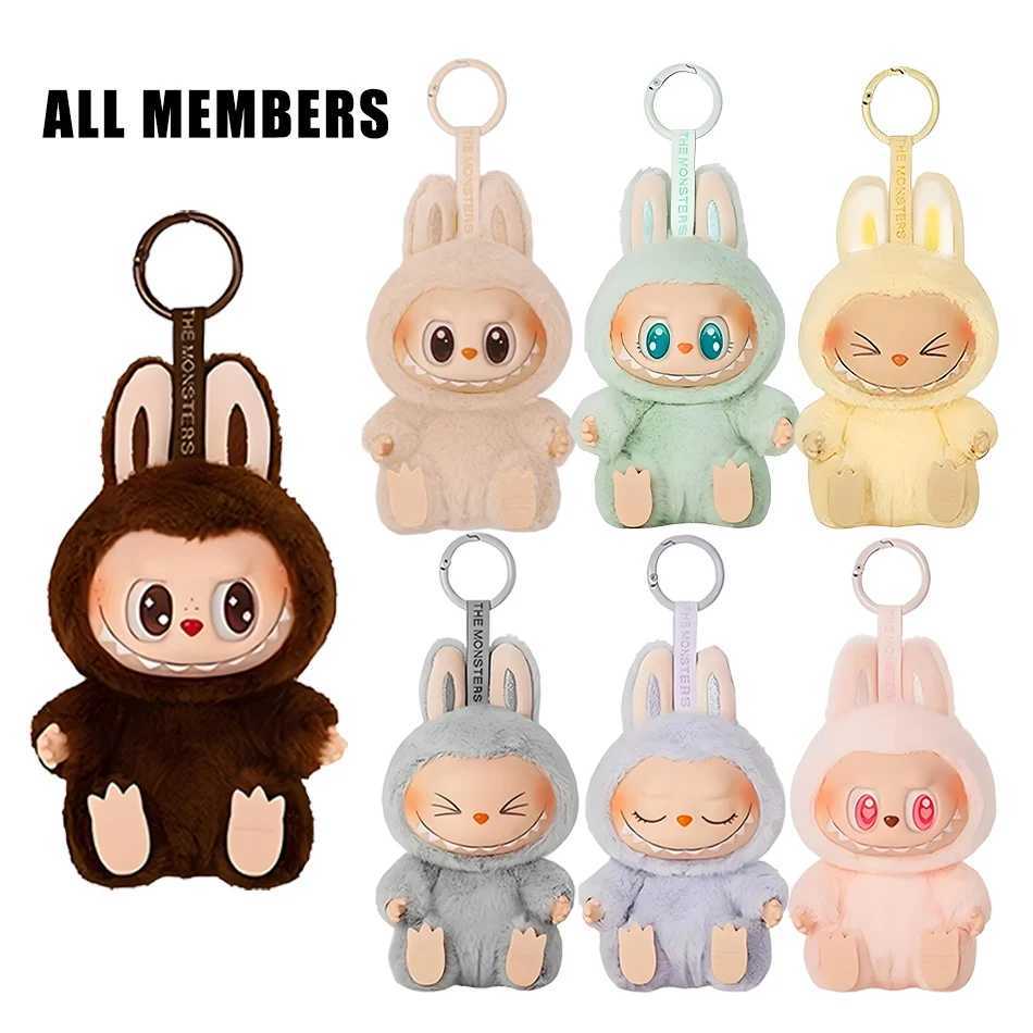 Cute Labubu The Monsters Heartbeat Macaron Enamel Face Cute Stuffed PVC Figurine Tabletop Ornament Kawaii Toy Kids Birthday Gift M250527