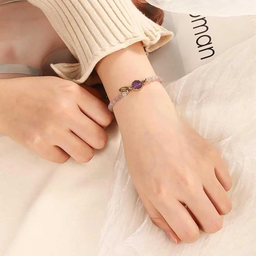 Women Charm With Stone Adjustable Bangle Weave Rope Bracelet Jewelry Natural Stone Handmade W250526