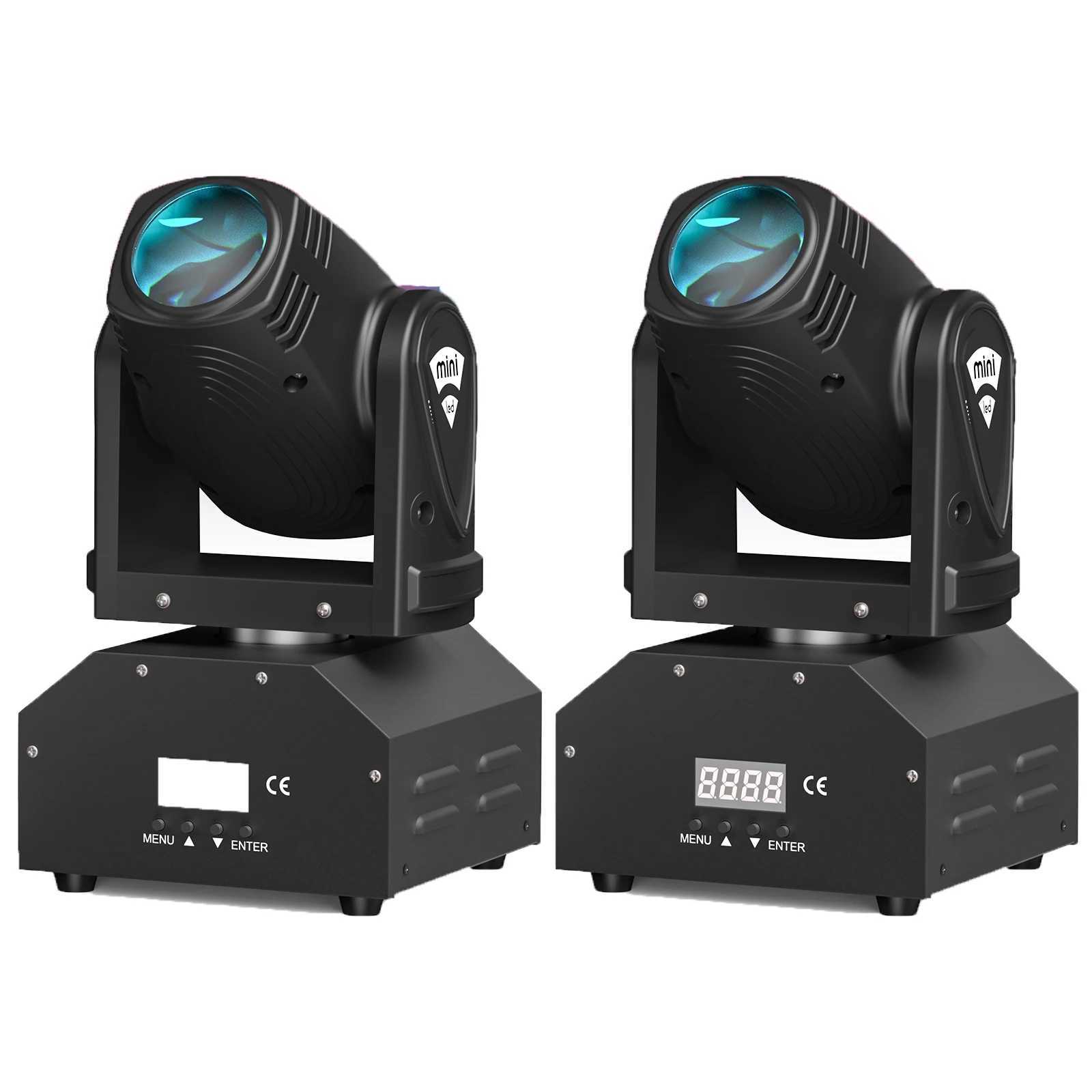 Yiflamefly 2Pcs Mini LED RGBW Moving Head Light 11/13CH DMX512 Voice-activated 4 in 1 Stage Light for DJ Bar Disco Wedding Disco XJ250527