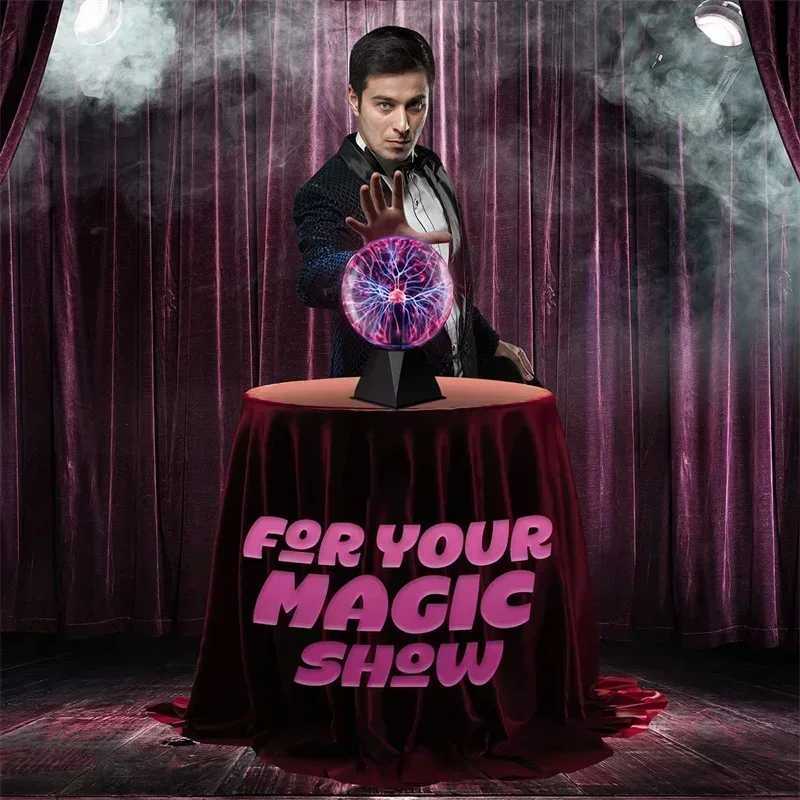 8 Inch Sound Control Magic Plasma Ball Lamp LED Night Light Atmosphere Touch Glass Plasma Light Christmas Party Decoration Lighting XJ250527