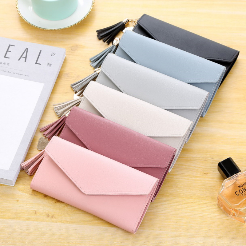 New Women's Long Style with Tassel Campus Pendant Fashion Multi functional Wallet Designer Men's Large Capacity Wallet