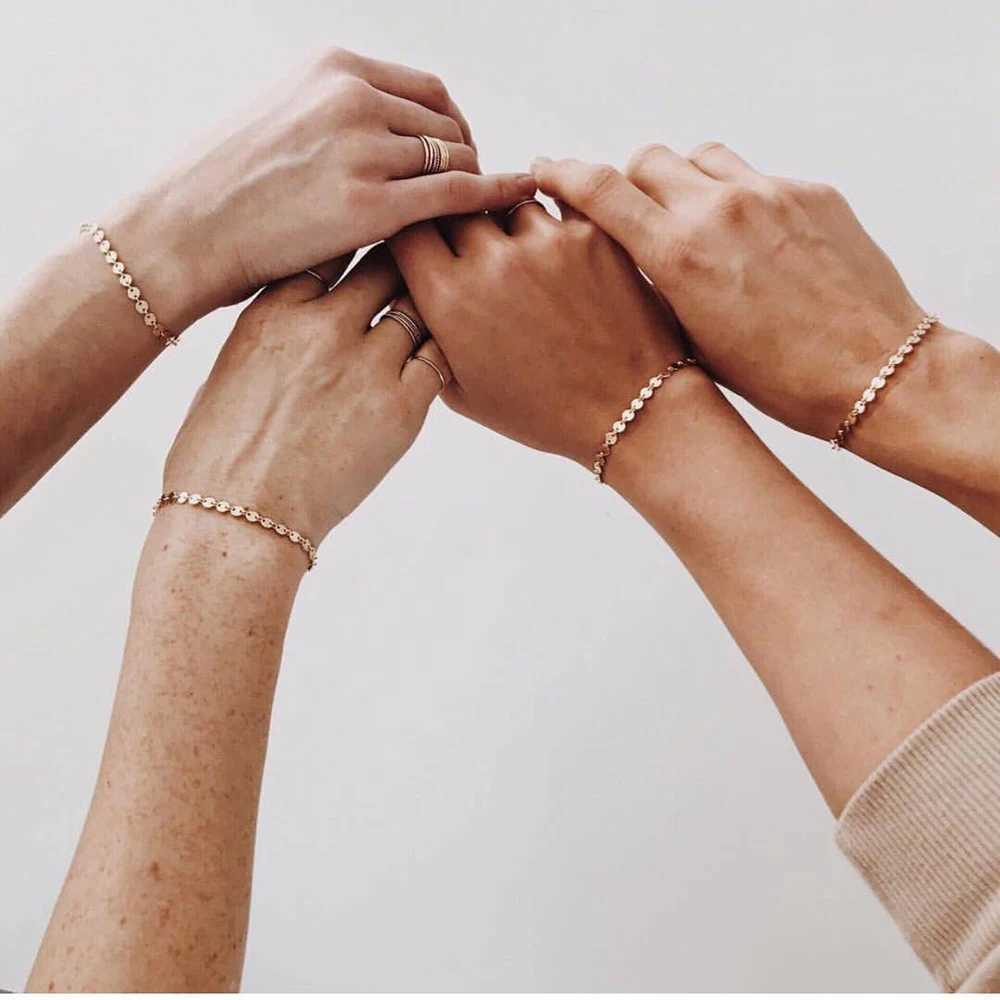 eManco Not Fade Adjustable Stainless Steel Bracelet Ankle Bracelets for Women Best Friend Dainty Bracelet Wholesale Jewelry W250526