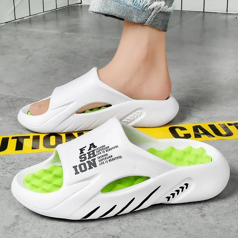 Summer Man Massage Slippers Indoor Outdoor Sandals Beach Casual Shoes Soft Bottom Slippers Male Flip Flops Mens Sandals 250526