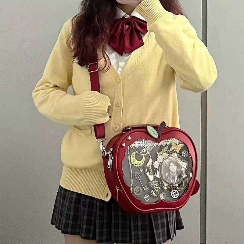 Hot Selling New Girl Haruku Niche Design Apple Crossbody Handbag Sweet Cute Ulzzang Ita Bag Y2k Backpack Preppy Style Itabag