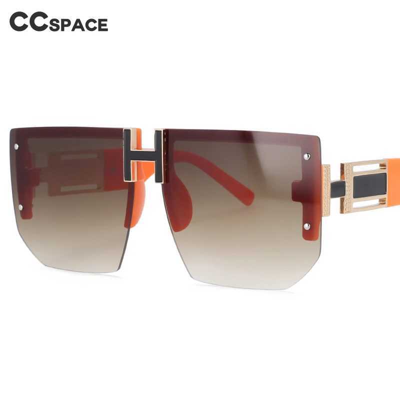 Luxury Brand Design Rimless Sunglasses Women Fashion Large Size Sqaure Gradient Suneyeglass Outdoors Casual Sunscreen #53983 Z250527