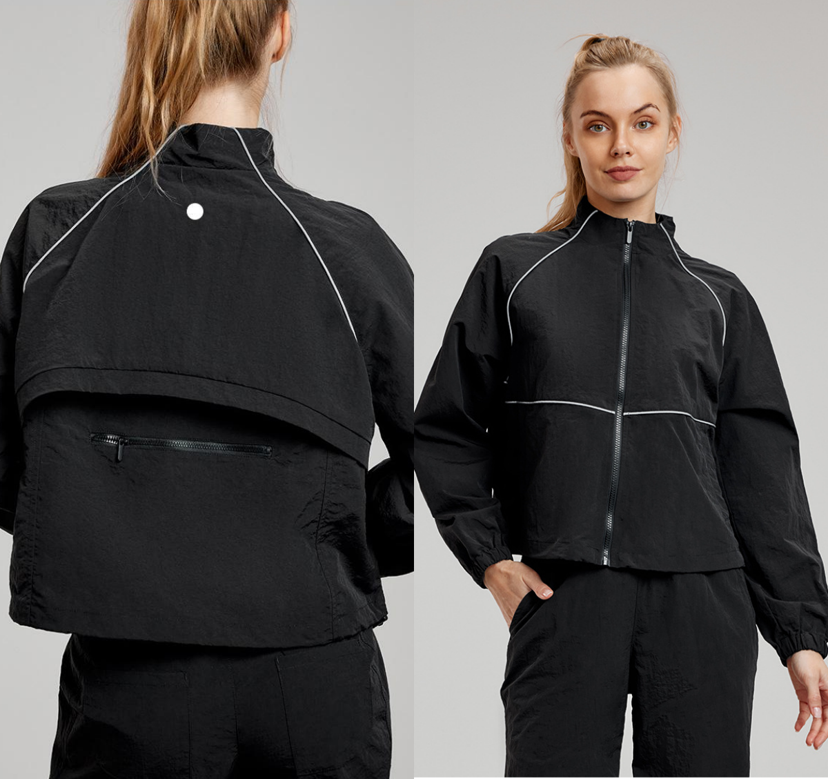 2025-- Loose Sports Jacket Women's Autumn Sports Lightweight Jacket Back Mesh Breathable Outdoor Hiking Jacket