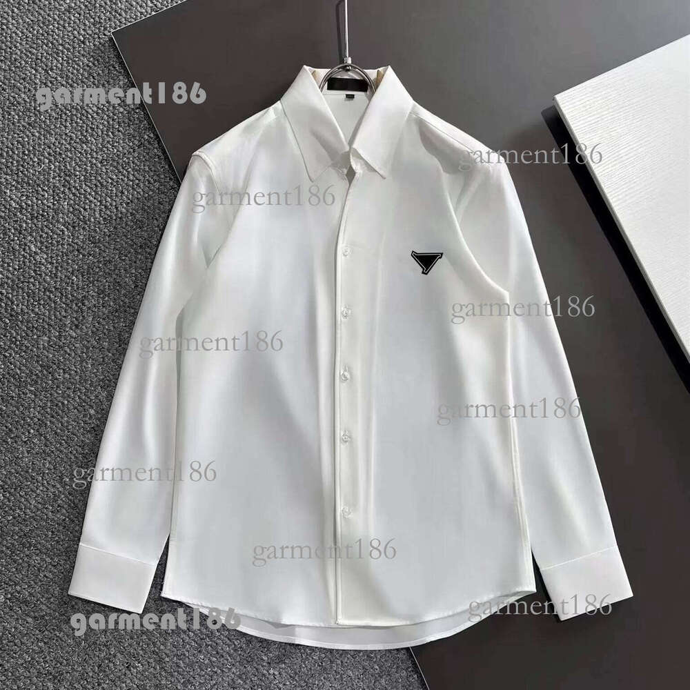 Designer men's shirt classic men's long sleeved T-shirt men's polo shirt men's business casual shirt luxurious fabric simple style