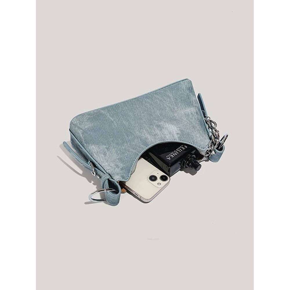 patterned chain Cowboy bag, fashionable and versatile, single shoulder armpit bag , versatile,