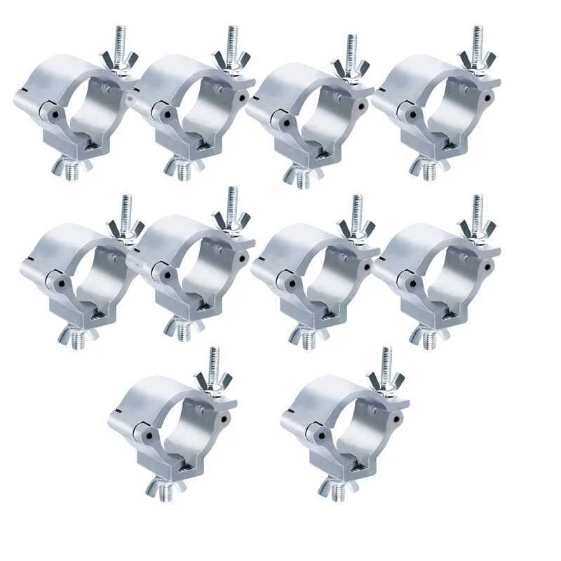 10pcs/lot Aluminum Stage Lights Truss Clamp DJ Light Clamps Hooks For LED PAR Moving Head Beam Spot Clamps 48-52mm Pipe Diameter XJ250527