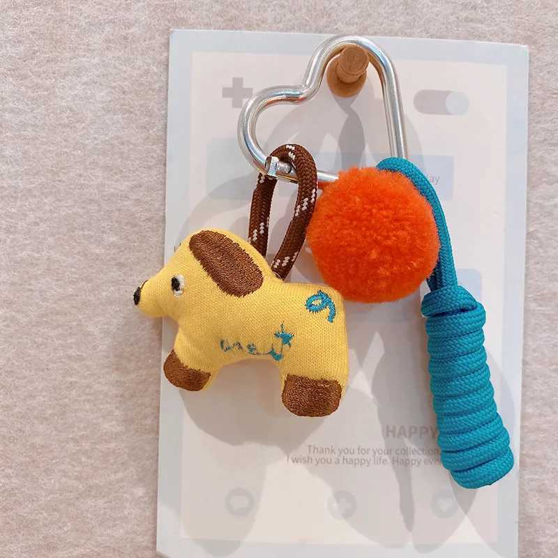 Funny Animal Series Fabric Keychain For Car Keys Accessories Creative Cartoon Fabric Animal Doll Keyrings For Bag Pendant Gifts W250526