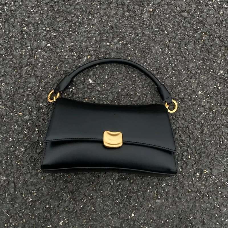 Hot Selling Black Flap Lock Handbags Women PU Leather Top-Handle Messenger Casual Female Crossbody Retro Square Shoulder Bag Purse Designer Bags
