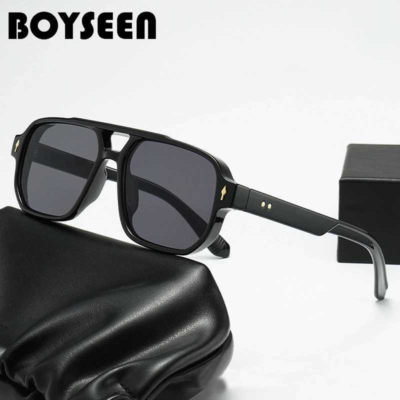 Vintage Fashion Square Sunglasses Women Men 2025 Modern Thick Frame Eyewear Yellow Blue Lens Sun Glasses Female UV400 Z250527