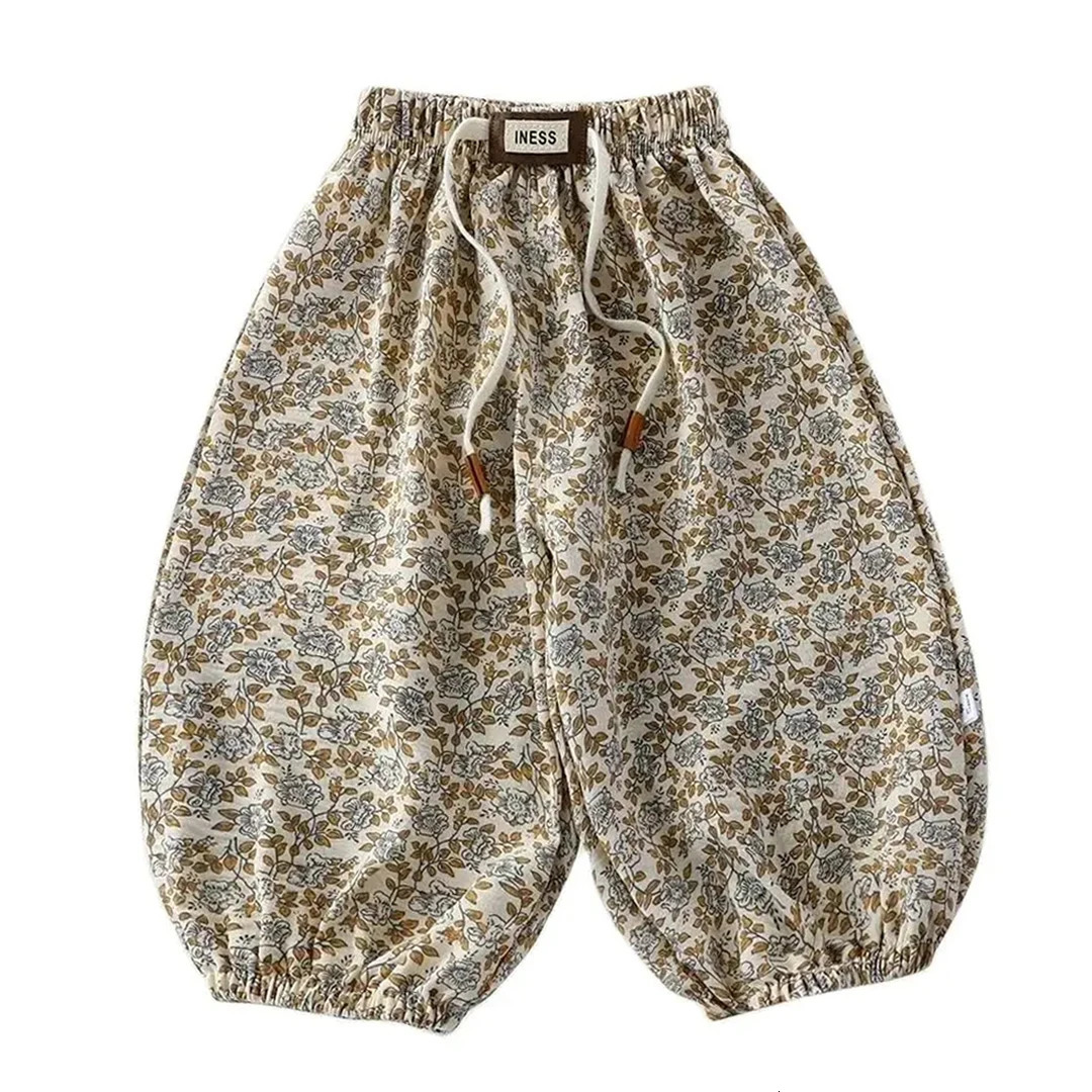Kids Summer Pants Baby Boys Loose Fit Trousers Girls Ventilation 19 Years Old Children Elastic Waist Casual Sport Pants 250527