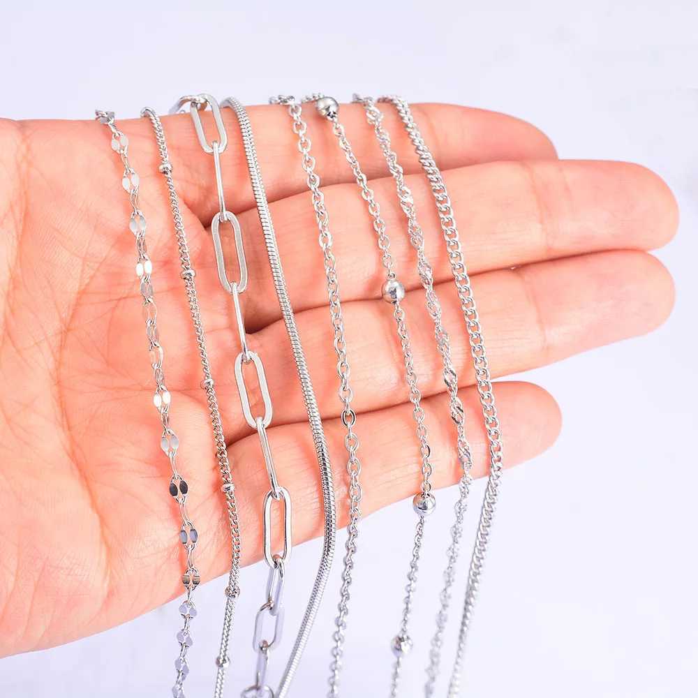 Stainless Steel Multilayer Chain Bracelet for Women Simple Fashion Layered Girl Wrist Bracelet Jewelry Accessories Length 18cm+5cm W250526