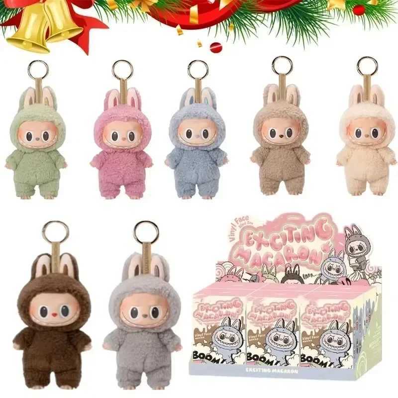 Labs Los Monsters Heartbeat Macaron Enamel Face Box Blind PVC Statues Desktop Decorations Doll Kawaii Childrens Birthday Gift M250527