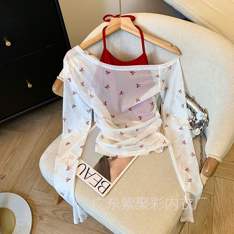 XR210 Summer Dopamine Hot Girl Long Sleeve Thin Sunscreen Fashion T-shirt Women's Slim Fit