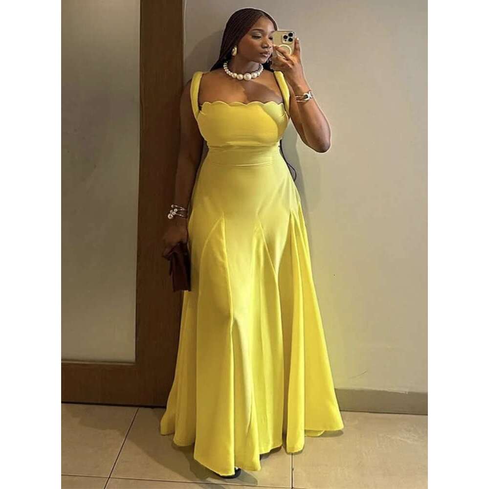 Women Sleeveless Strapless Big Swing Long Maxi Dress Holiday Beach Birthday Evening Sexy Girl Party Dresses Vestidos