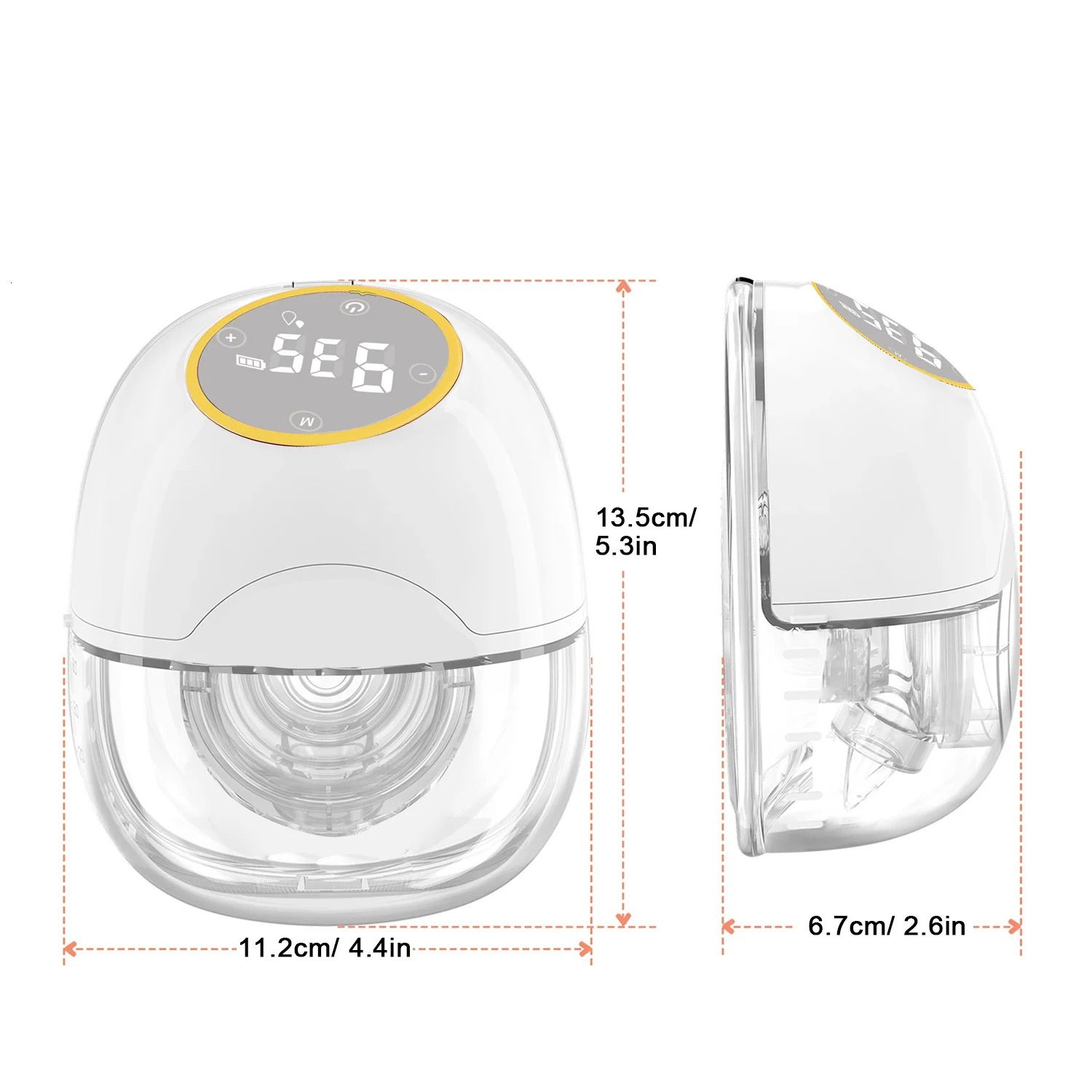 Wearable Breast Pum Hands Free Electric Pump Silent Invisible 3 Modes 9 Levels of Suction 180ML Capacity 250527
