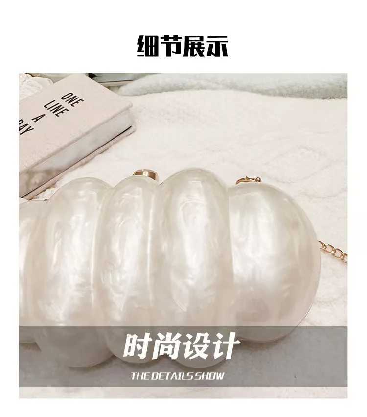 Beige Shell Women Shoulder Messenger Brand New Marble Acrylic Box Clutches Evening Lady Mini Summer Wedding Handbag And Purse W250527
