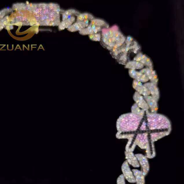 Personalized Special 16mm Link With Name Custom Sier Moissanite Dia Hip Hop Jewelry Iced Out Cuban Chain