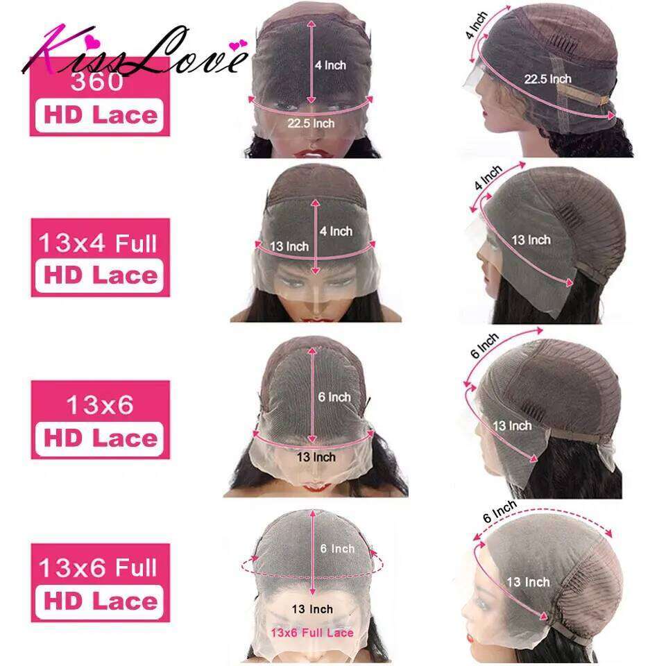 Kinky Straight Ready To Wear 13x4/13x6 HD Front Human Hair Yaki Frontal Wigs 5x5 Lace Closure Wigs