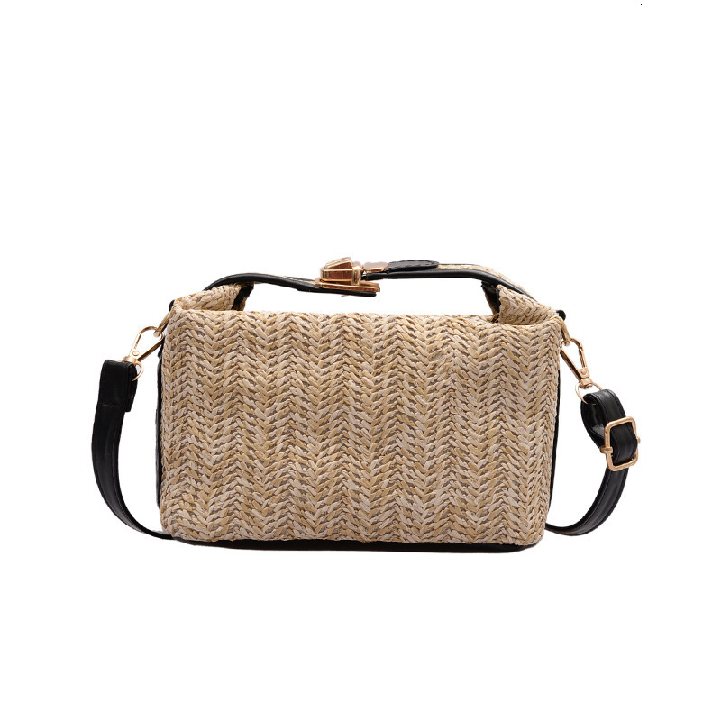 Top quality Brand High Quality New Style Small Bag Women's Bag New Fashion Woven Handbag Crossbody Shoulder Bag Trendy Beach Straw Bag New Free D