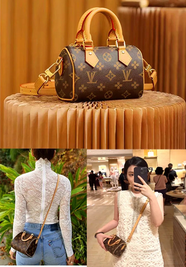 Classic Floral Pillow Bag NanoTrendy Versatile Single Shoulder Slant Crossbody Women's Bag With Logo Fashionable Handbag 25