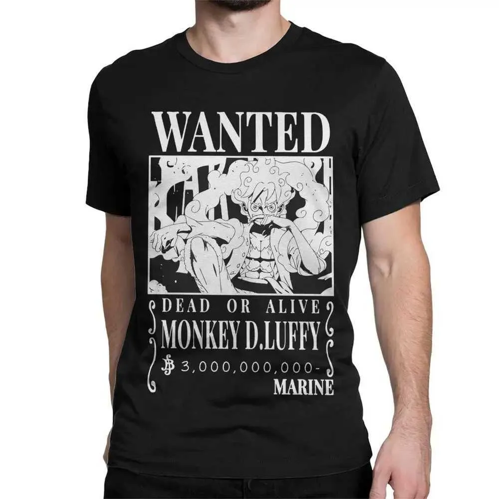 Men LUFFYS FLAG Ones Anime Pieces T Shirt 100% Cotton Clothing Vintage Short Sleeve Crew Neck Tees Gift Idea T-Shirt Casual Printed Male Tops