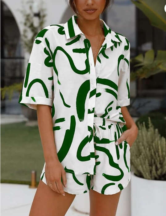 2025Women's 2 Piece Boho Set Summer Beach Casual