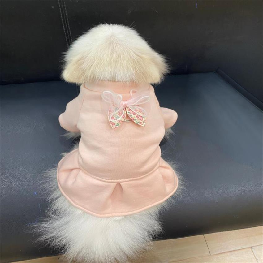 Thick cow horn hooded sweatshirt+thick bow skirt