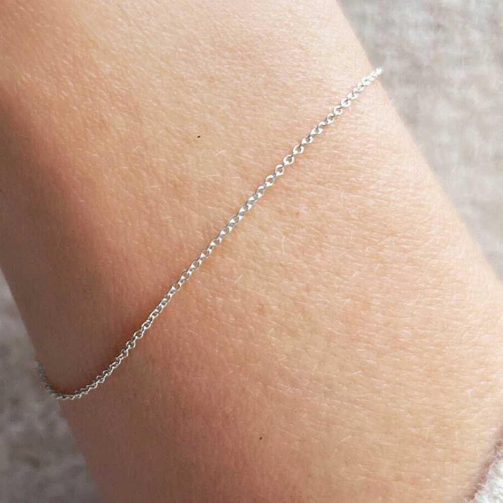 eManco Classic Dainty Chain Bracelet Women Trend Silver Color Hierarchical Stainless Steel Chain Bracelet For Women Jewelry W250526