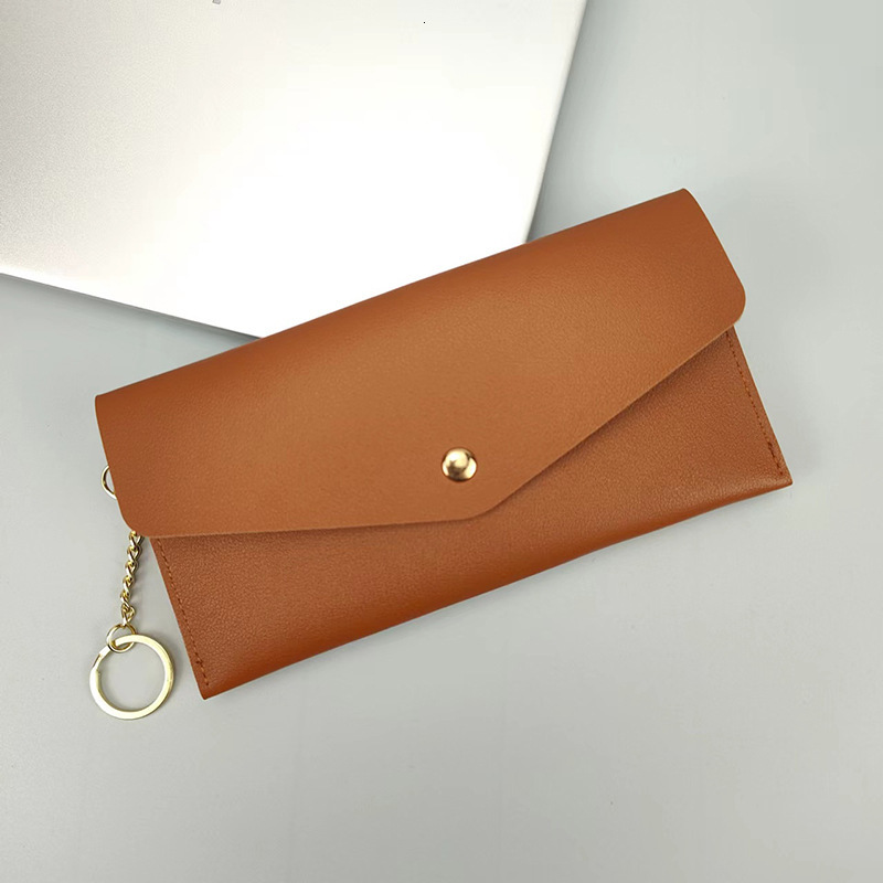 New portable women's long wallet, women's handbag, multi card slot, snap button, fashionable mobile phone bag, designer, fashionable men