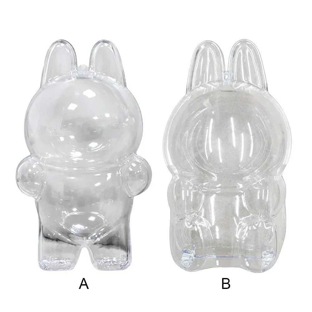 For Labubu Transparent Protective Cover Monster Toy Elf Doll Cover Storage Box Cute Elf Plushie Display Cover for Party Dolls W250526