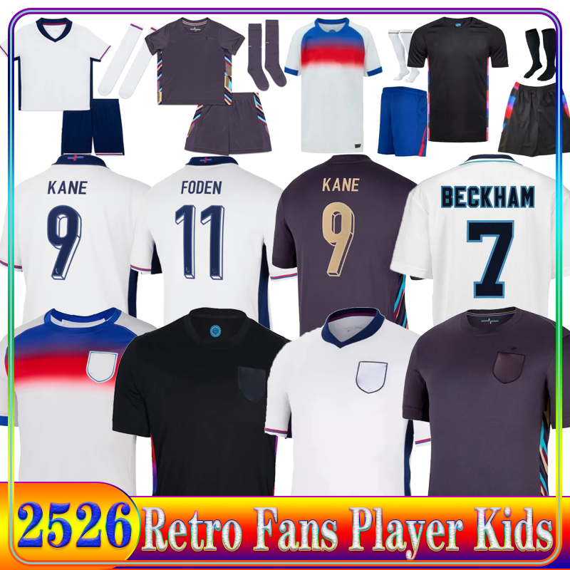 2025 2026 England Soccer Jerseys KANE STERG RASHFORD SANCHO GREALISH MOUNT FODEN HENDERSON 24 25 26 National Football Shirt Men Full Sets Fans Player KIDS