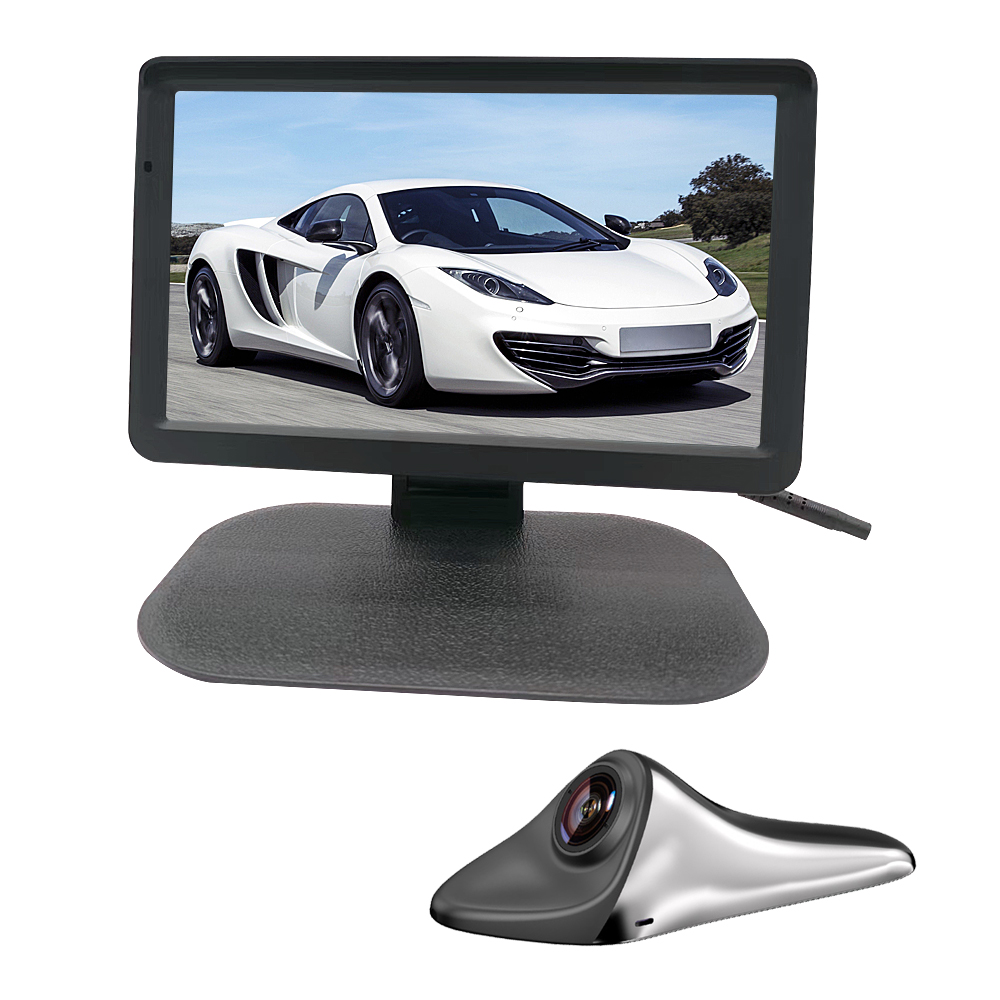 car Side View Camera 7 inch HD Surveillance System, IP68 Waterproof Blind spot Camera with HD LCD Screen Parking Assistance System