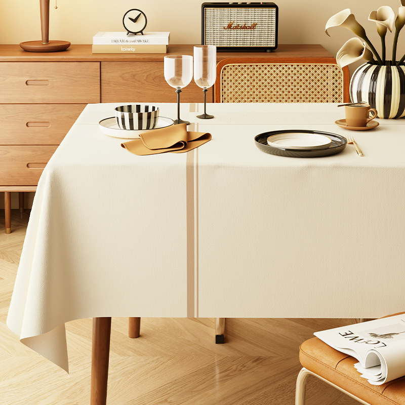 A649 table cloth waterproof and oil-proof washable table mat light luxury high-end desktop protection table cloth anti-scalding coffee table mat