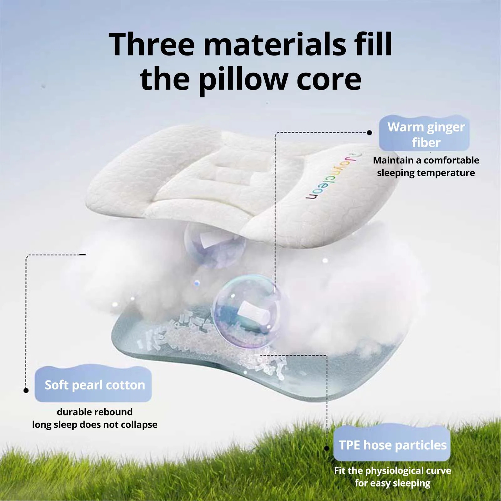 Joyncleon Reversible Baby Pillow 30x50 cm Premium Polyester and TPE Hose Fillings Great for Christmas Year Easter Gift 250527