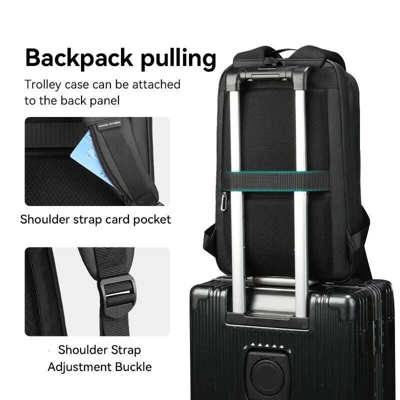 Slim Laptop for Men Business Minimalist Backpack YKK Zipper Scratch Resistant With USB