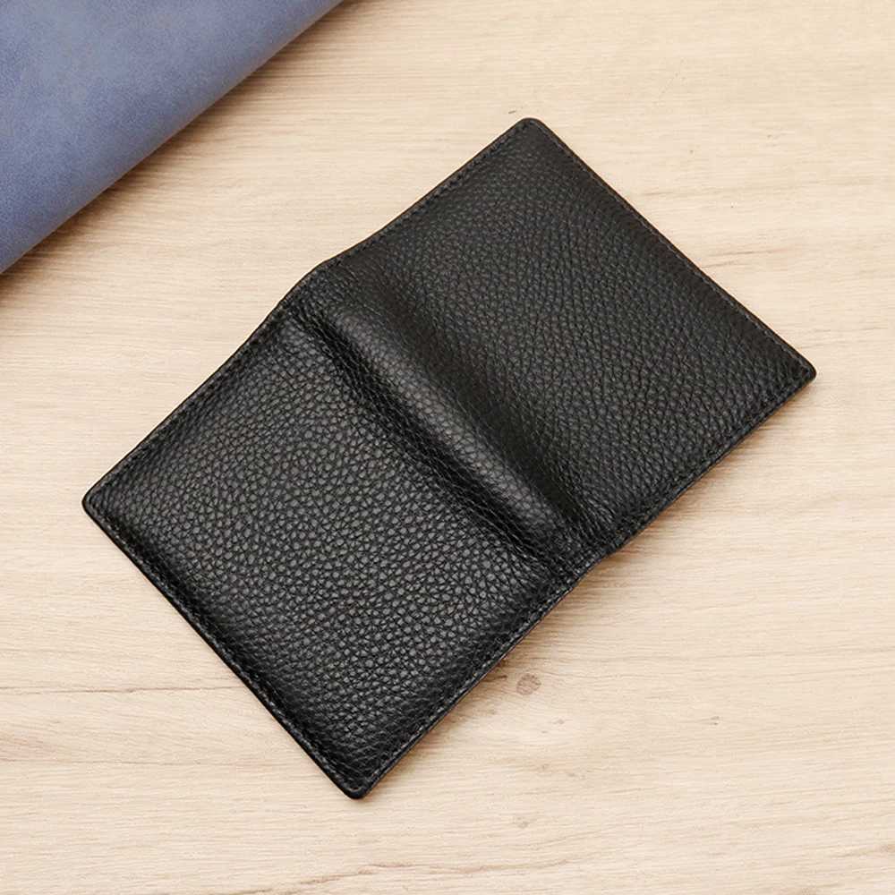 Lychee Genuine Leather Mens Card Holder Anti-magnetic RFID Bag Ultra Thin Soft Business Card Holder for Men Z250527