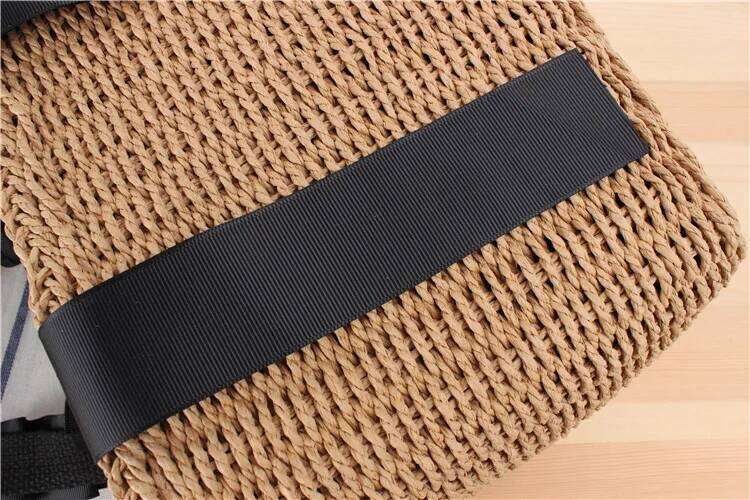 New Simple Portable Woven Handbag Japanese and Korean Princess Series Solid Color Straw Casual Beach Women's Bag