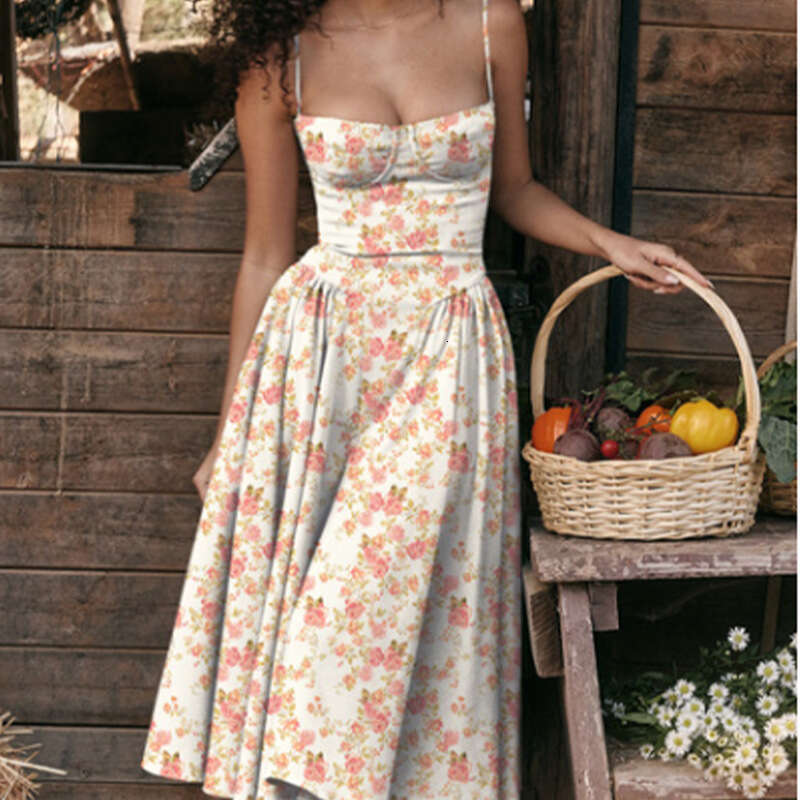 Summer Strapless New Waist-Cinching Fashion Sexy Red Slip Dress for Women